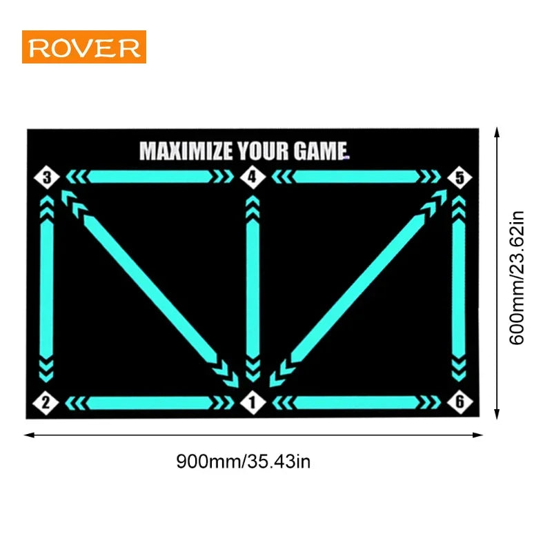 Durable Non-Slip Football Training Mat for Kids and Adults - Foldable Indoor/Outdoor Dribbling Equipment