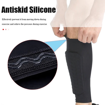 Teen and Kids Football Shin Guards and Compression Leg Sleeves for Soccer and Basketball, Available in Sizes XS-2XL