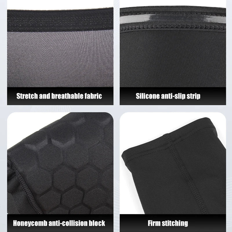 Teen and Kids Football Shin Guards and Compression Leg Sleeves for Soccer and Basketball, Available in Sizes XS-2XL