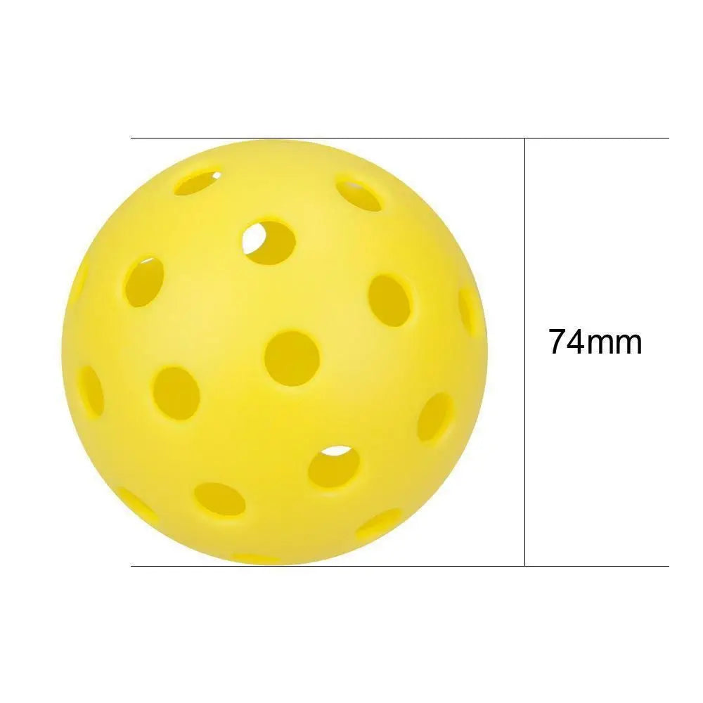 Glow-in-the-Dark 74MM Luminous Pickleball - Durable Multicolor Elastic Ball for Indoor & Outdoor Fun!