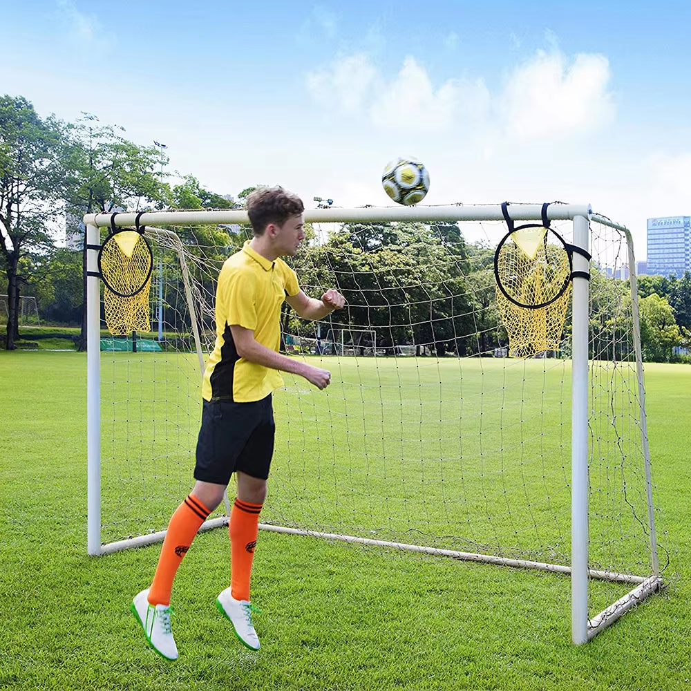Foldable Football Target Net - Easy Attach and Detach Soccer Goal for Training Practice (1 or 2 Pieces)