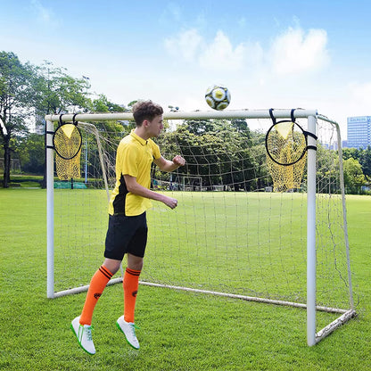 Foldable Football Target Net - Easy Attach and Detach Soccer Goal for Training Practice (1 or 2 Pieces)