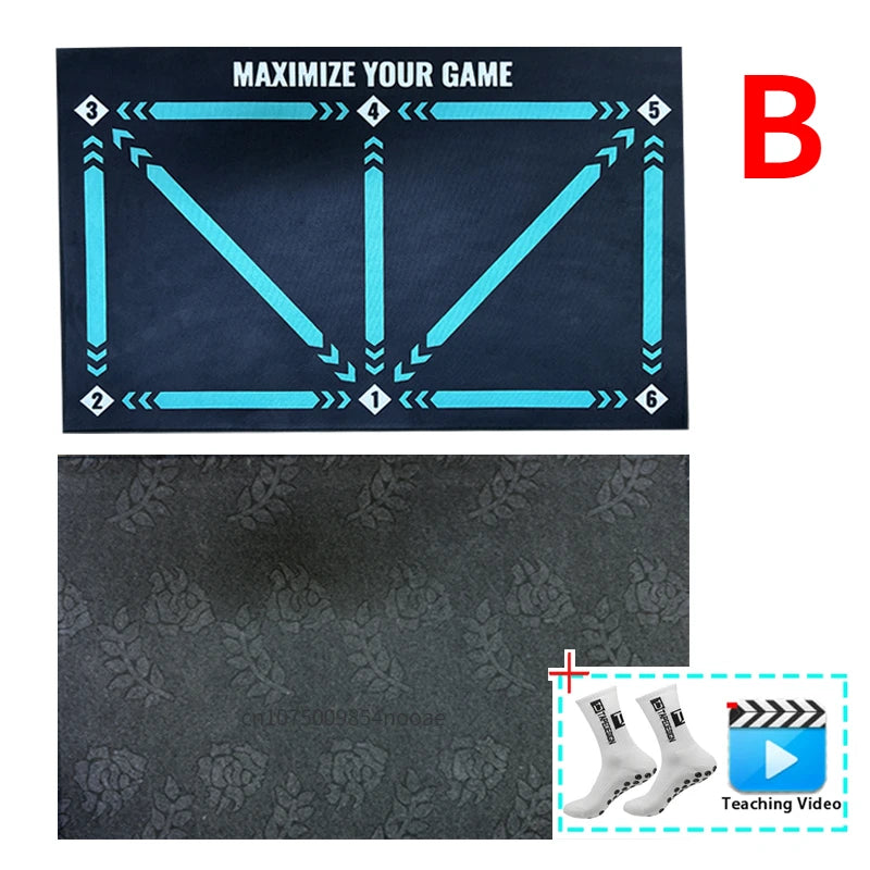 Durable Non-Slip Football Training Mat for Kids and Adults - Foldable Indoor/Outdoor Dribbling Equipment