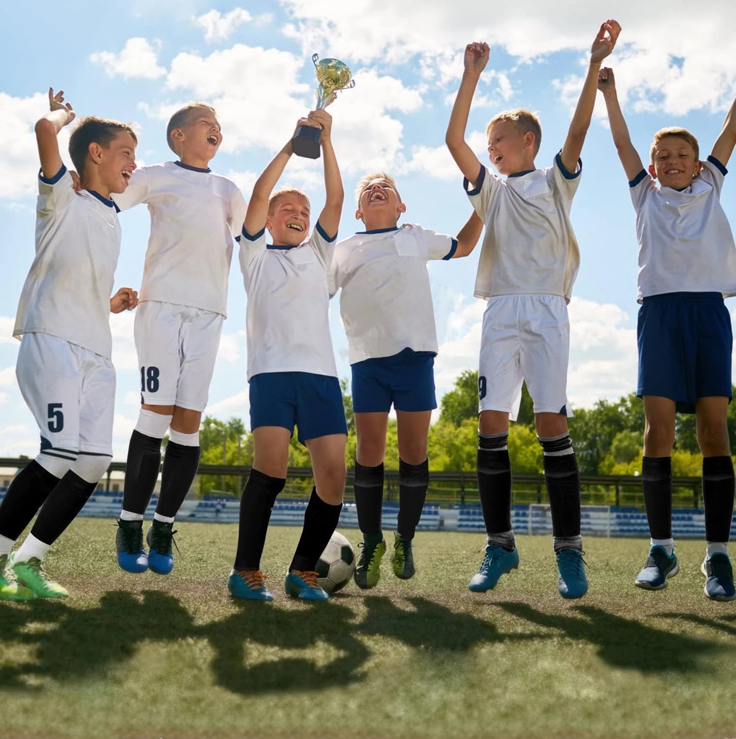 Professional Soccer Shin Guards with Socks for Teens - Ultimate Protective Gear for Football Players