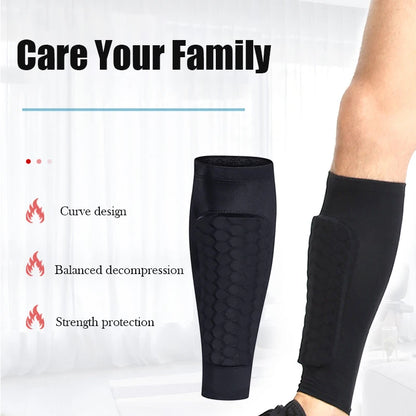 Teen and Kids Football Shin Guards and Compression Leg Sleeves for Soccer and Basketball, Available in Sizes XS-2XL