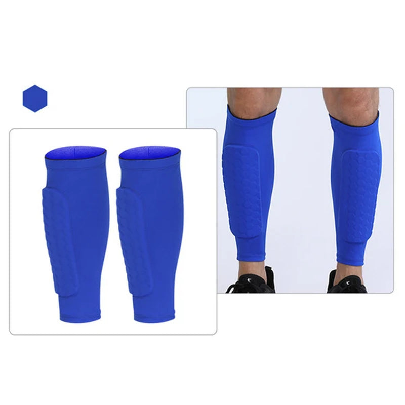Teen and Kids Football Shin Guards and Compression Leg Sleeves for Soccer and Basketball, Available in Sizes XS-2XL