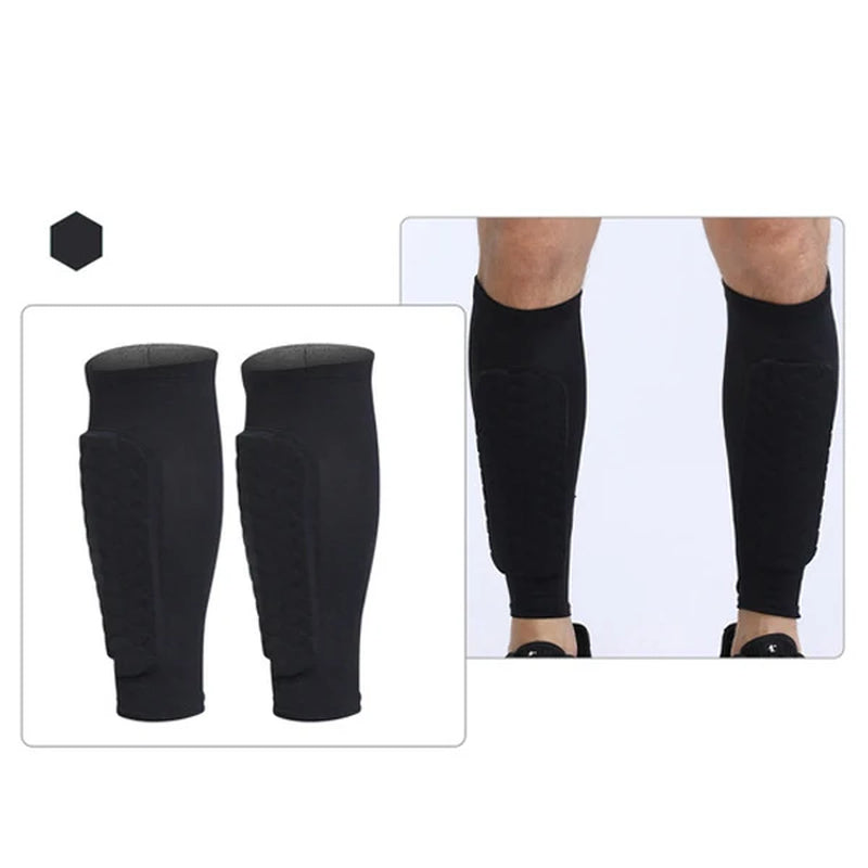 Teen and Kids Football Shin Guards and Compression Leg Sleeves for Soccer and Basketball, Available in Sizes XS-2XL