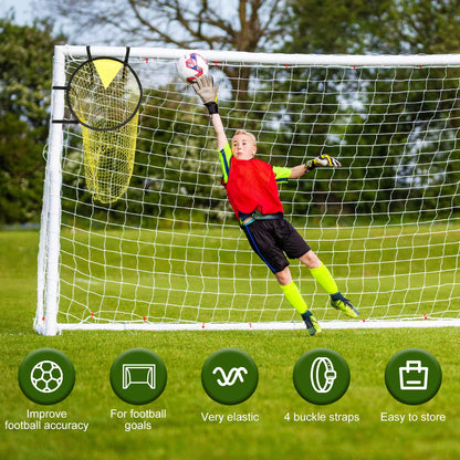 Foldable Football Target Net - Easy Attach and Detach Soccer Goal for Training Practice (1 or 2 Pieces)