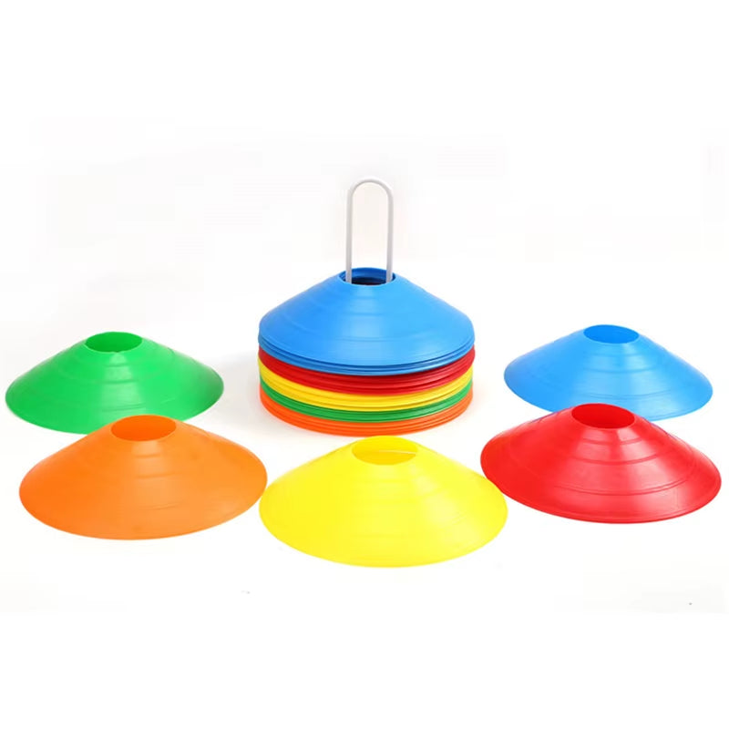 Multi-Sport Training Disc Cone Set with Plastic Stand Holder for Soccer and Football