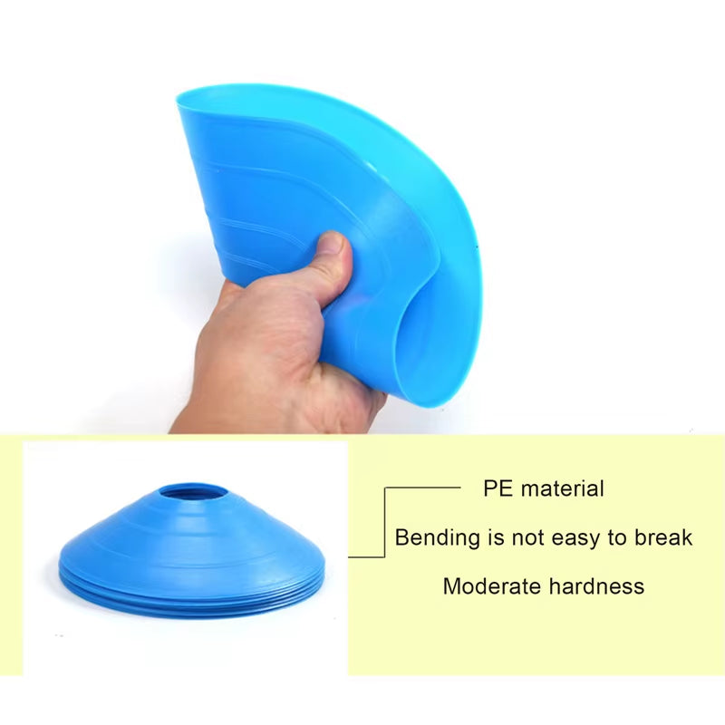 Multi-Sport Training Disc Cone Set with Plastic Stand Holder for Soccer and Football
